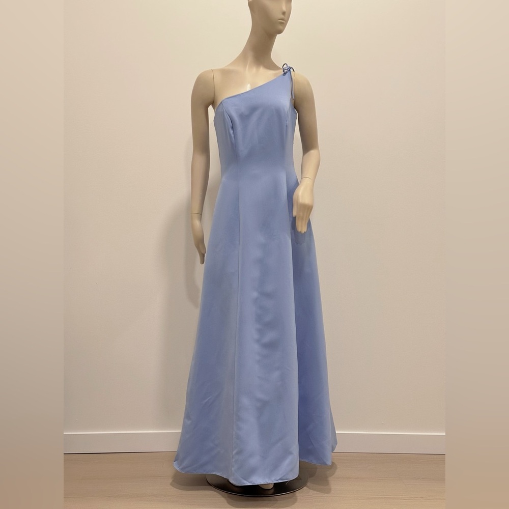 Roberta Bridal Light Blue One-Shoulder Formal Gown – Size 8